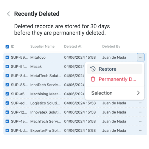 Recover accidentally deleted records with ease