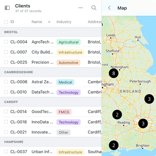 Easily group your location data by country, city and more