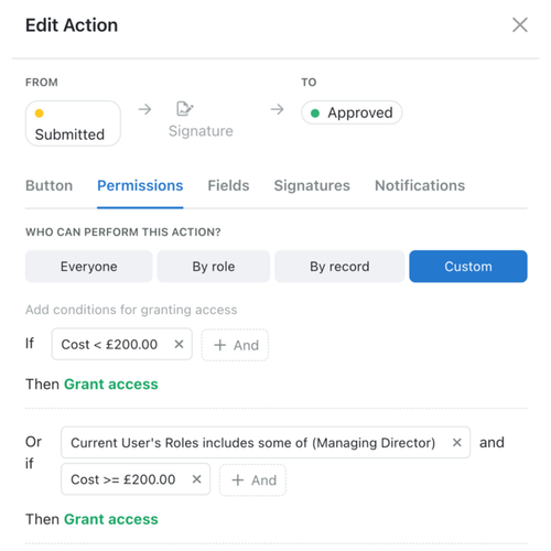 Tailor your workflow approvals to your team