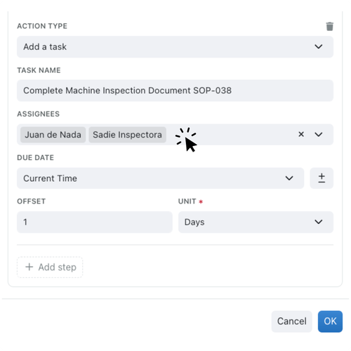 Assign tasks to multiple colleagues with automations