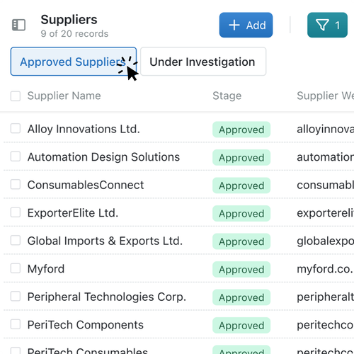 Create custom Views to quickly find the data you need