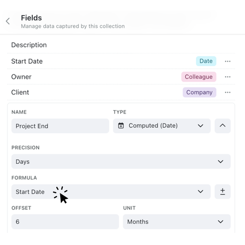 Create formulae for your date & time fields