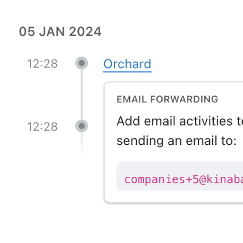 Forward emails and link them directly to your records