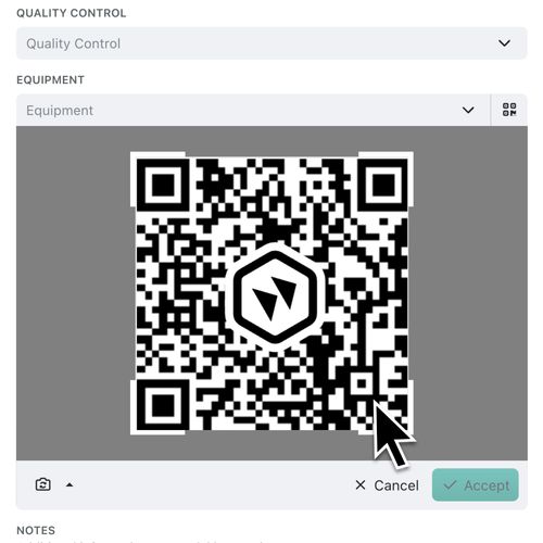 Scan QR codes for record fields