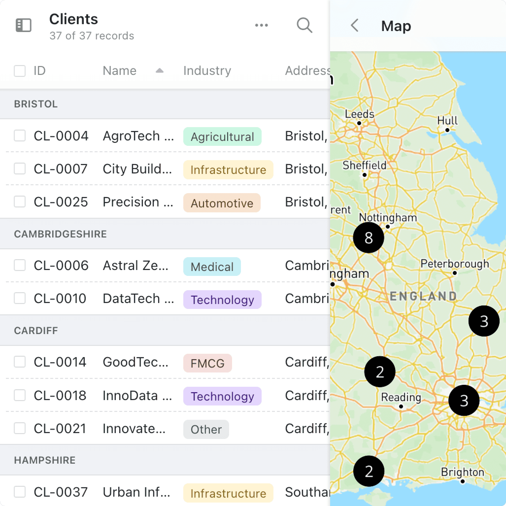 Easily group your location data by country, city and more