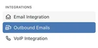 Where to find the outbound emails in your settings