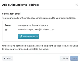 Where to find the outbound emails in your settings