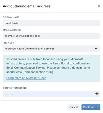 Where to find the outbound emails in your settings