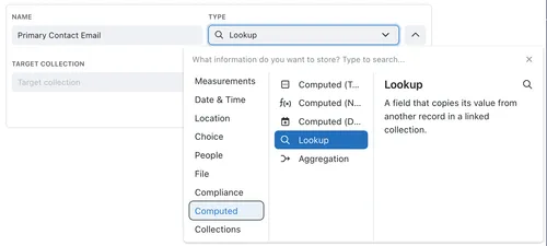 Selecting Lookup Field under Computed Fields