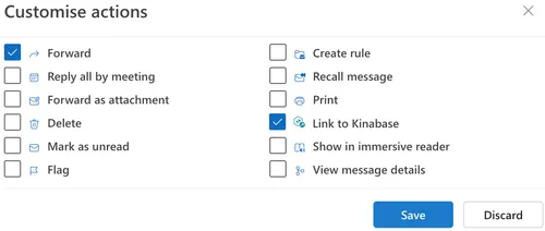 Select link to Kinabase checkbox